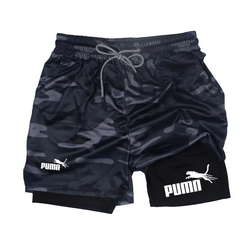 Compression Shorts Athletes - 남성용 여름용 통기성 좋은 이중 레이어