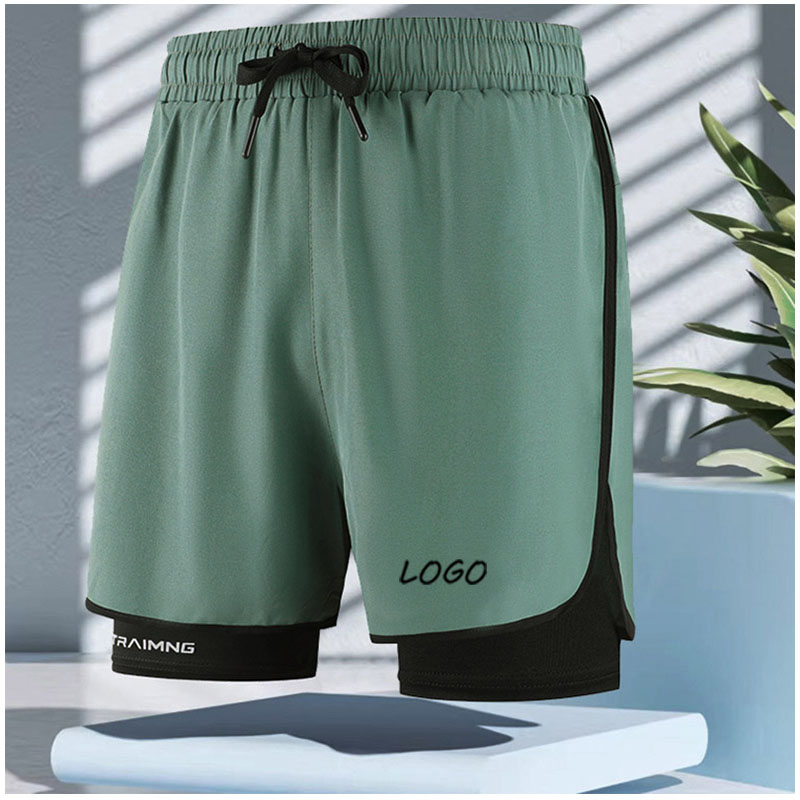Compression Shorts Athletes - 남성용 2-in-1 더블 레이어 운동용 반바지