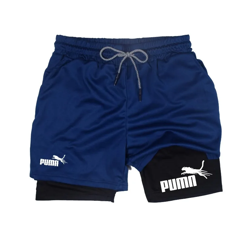 남성용 여름용 통기성 좋은 이중 레이어 신축성 압박 반 - Compression Shorts Athletes 리뷰 및 가격