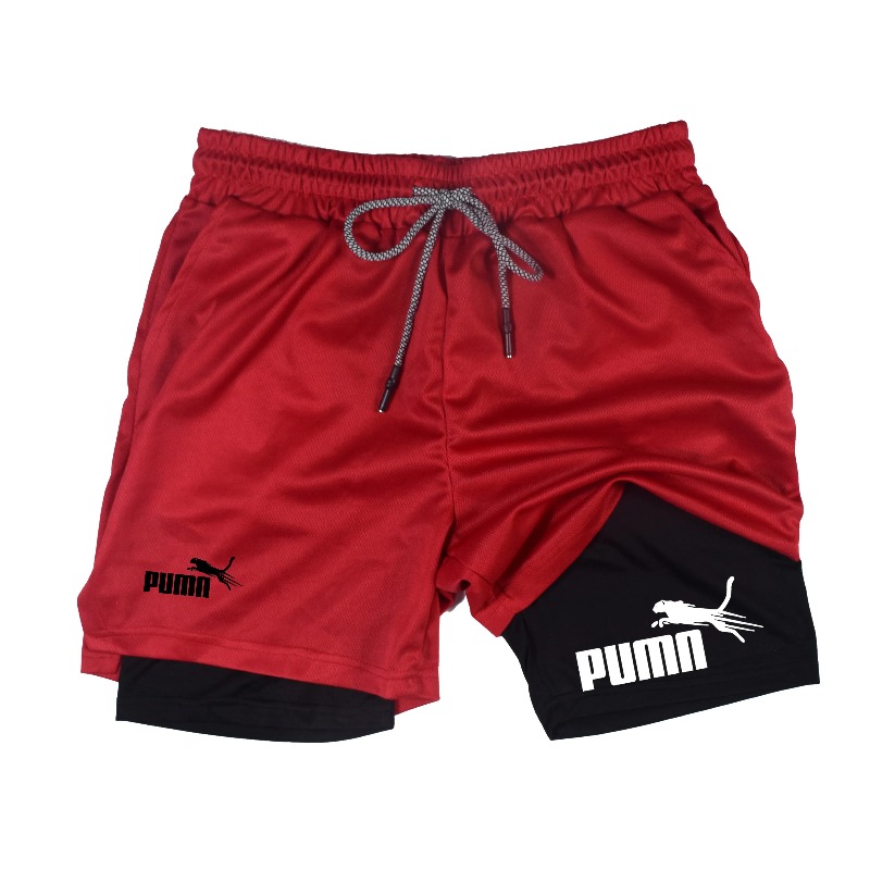 남성용 여름 통기성 이중 레이어 탄성 압축 반바지 속건 - Compression Shorts Athletes 리뷰 및 가격