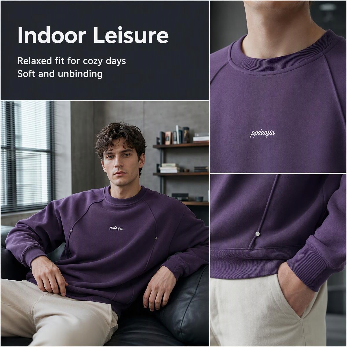 가을/겨울 남성용 플리스 안감 스웨트셔츠, 두툼하고 따 - Undershirt Crew Neck 리뷰 및 가격
