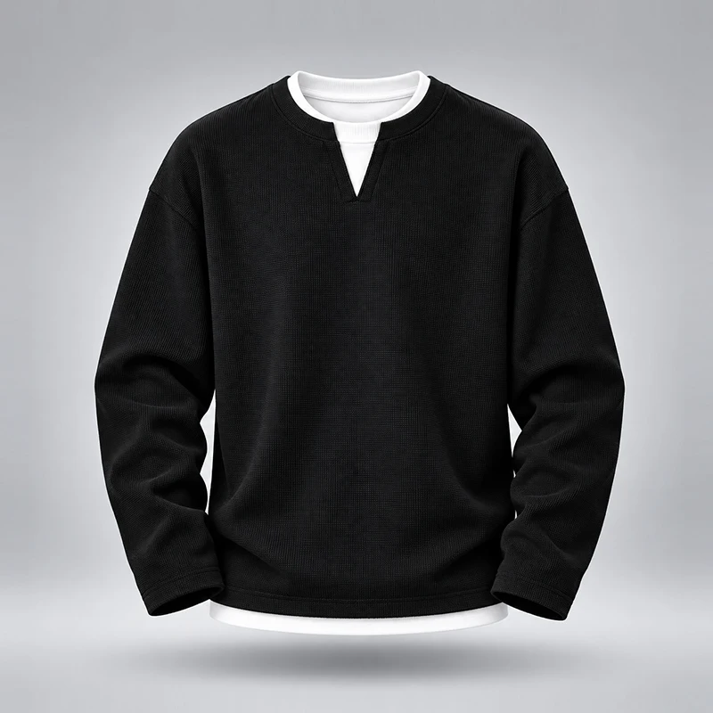 남성용 투피스 스타일의 긴팔 티셔츠, V넥, 라운드넥, - Undershirt Crew Neck 리뷰 및 가격