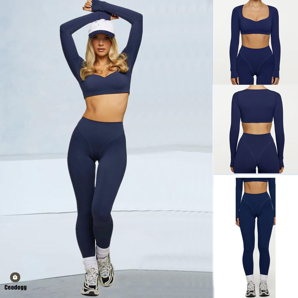 여성용 요가 세트 2종, 긴팔 크롭탑, 스포츠 브라,  - Compression Long Pant 리뷰 및 가격