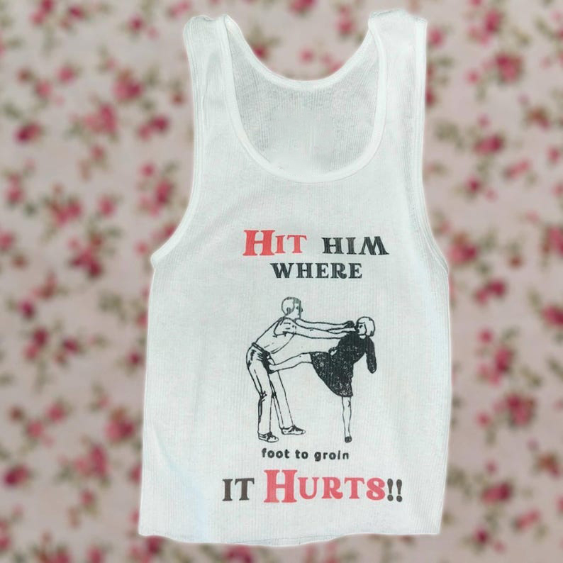 셀프 디펜스 빈티지 스타일 골지 탱크탑 20인치 조끼  - Tank Top Ribbed 리뷰 및 가격